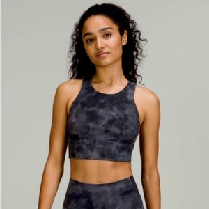 NWT Lululemon Wunder Train Longline Bra, Diamond Dye Pitch Grey